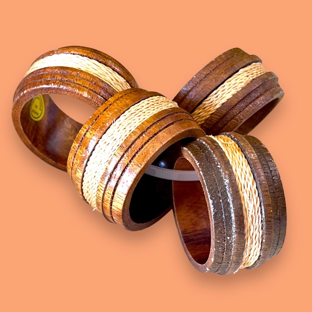 VTG Reed Napkin Rings | Set of 4